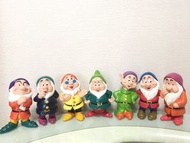 中古 七個小矮人 5寸 塑料人形公仔一套    東京廸士尼樂園 80年代出品 The Seven Dwarfs Dolls