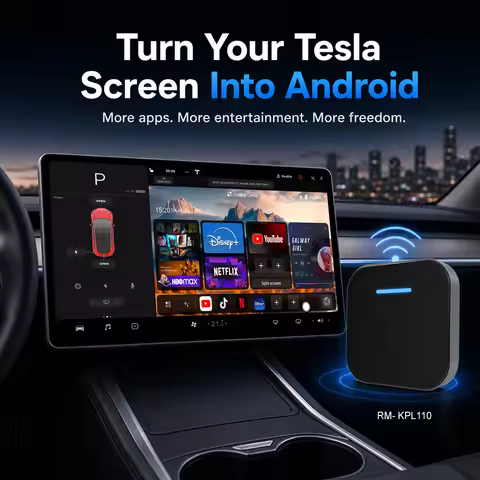 Ezonetronics 8+128G for Tesla AI Box Android16 Wireless CarPlay Android Auto Support Google Play Sto