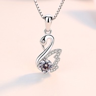PT950 Platinum Necklace Female New Style 18k White Gold Diamond Pendant Gold-Plated Clavicle Chain S