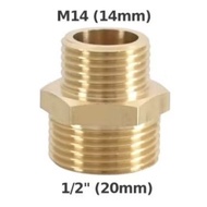 Double nipple 20 mm to 14 mm connection 20 mm to 14 mm