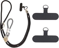2-in-1 Mobile Phone Lanyard Set + 2 Pads, Collar (55 cm) + Hand Strap (5 cm), Nylon, Easy to Separat