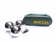 BOULES ลูกเปตองพร้อมกระเป๋า 1ชุด มี 3 ลูก ลาย เกลี้ยง