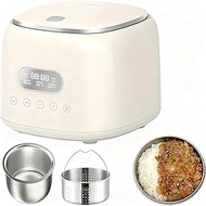 5 cup Low Sugar Rice Cooker with Stainless Steel Steamer Basket, 2.5L Low Carb Rice Cooker Cooking &