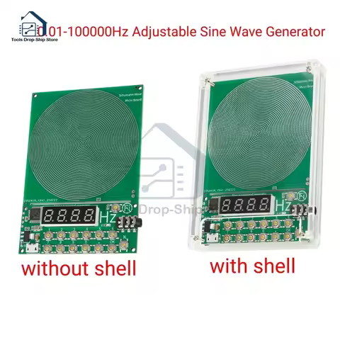 0.01-100000Hz Adjustable Sine Wave Resonance Generator Ultra Low Frequency Generator Resonator Sound
