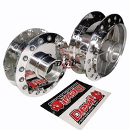 ดุมกระจกหน้า+หลัง W125RW125i ไฟเลี้ยวบังลม W100S Ubox กลึงเงาอย่างดี