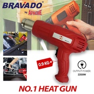 BRAVADO/APACHE HeatMAX Hot Air Heat Gun Blower Shrink Gun Adjustable (2200W) [4 Free Accessories] Re