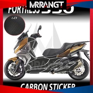 QJ FORTRESS 350 Carbon Fiber Protective Film Body Decals Scratch Proof Waterproof Stickers Scooter A