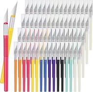 64 Pack Exacto Knife Set, Exacto Knives Bulk, Precision Craft Knife, Craft Knife for Paper, Wood, Ca
