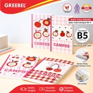 (1 Book) Greebel Campus Boxy Notebook 50 Sheets (1PCS) School Book B5 50-4 I Greebel Notebook