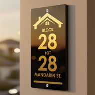 Personalized Home Address Plate House Number Plate 9x4 inches Acrylic Plate Waterproof