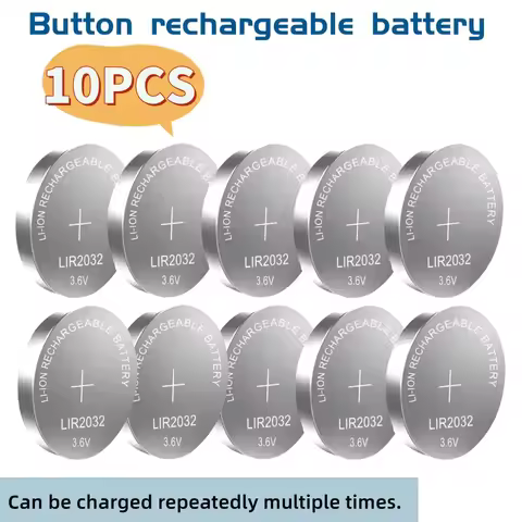 2-10PCS LIR2032 LIR2025 LIR2016 Rechargeable Battery CR2032 CR2025 CR2016 Lithium charging Can Repla