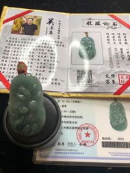 收藏級雙証木那藍水雪花棉一品清廉掛件（0016）