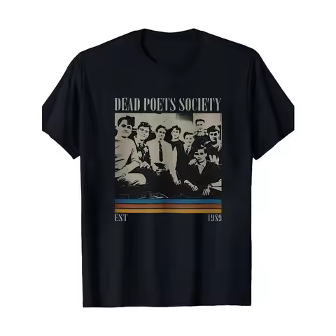 Men's Retro "Dead Poets Society" Movie T-shirt Summer New Retro Unisex Casual Fashion T-shirt