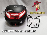 KOTAK GIVI BOX HELMET BOX (CAN FIX 1 FULL FACE HELMET) SIAP BRACKET "MOTOMURAH"