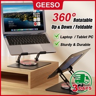 GEESO 360° Rotating Laptop Stand Foldable Laptop Stand Height Adjustable Foldable Tablet Stand 10-17