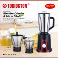 TOKIOSTON MODEL TS-8827  &TS-8828  BLENDER STEEL BLENDER GRINDER  & MIXER  3IN1