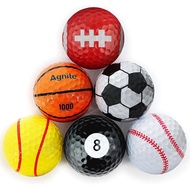 Bola Golf Lucu, 6 Pek Bola Berwarna untuk Pemain Golf, Bola Golf Seronok - Hadiah Unik untuk Lelaki,