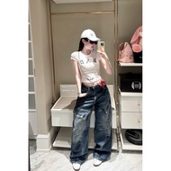 QCL1 loose pocket jeans (6671)