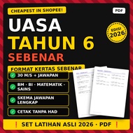 [CHEAPEST IN SHOPEE] UASA Tahun 6 Format Sebenar 2026 BM BI Matematik Sains + Skema Jawapan PDF