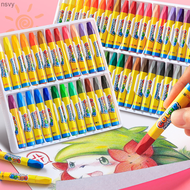 ภาพวาดสีน้ำมันสำหรับติด Deli 36สี48สีปากกาพู่กันวาดภาพสำหรับเด็กปลอดภัยและไม่เป็นพิษชุดสีเทียนเด็ก12 Nsvy