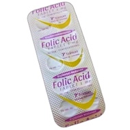 5 Lembar Folic Acid Asam Folat 1 mg Strip 10 Tablet Asam Folat