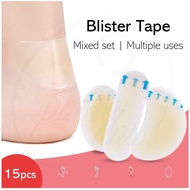 [SG] 15pcs Mixed Set Ankle Tape | Blister Plaster | Anti Abrasion | Shoe Blister Tape | Heel Tape | 