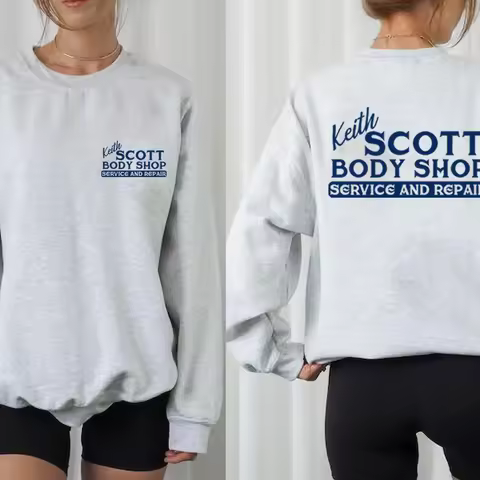 Keith Scott Body Shop Sweatshirt Tv Show One Tree Hill Shirt Ravens Basketball Shirt OTH Lucas Natha