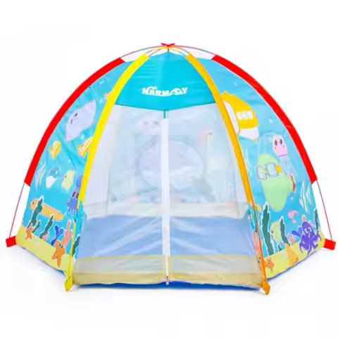 Play Tent Ocean World Dome Tent for Indoor Outdoor 72 x 60 x 42 inch Blue Durable Waterproof Polyest