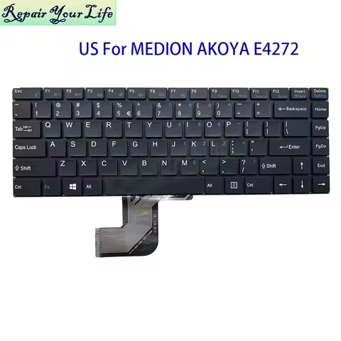 US English Keyboard For MEDION AKOYA E4272 MD63320 MD63300 MD61612 3002677 NB013-3US YMS-0087-B Unit