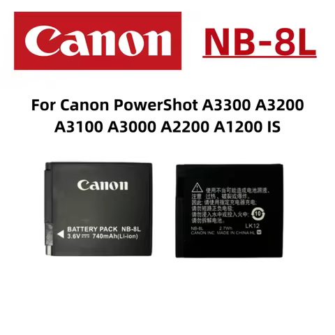 3.6V 740mAh NB-8L NB 8L NB8L Li-ion Digital Camera Battery For Canon PowerShot A3300 A3200 A3100 A30