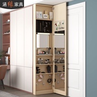 Standing Cosmetic Cabinet Storage Rack Modern Simple Dressing Mirror Home Multi-Functional Locker Customization7H8