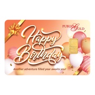 Public Gold Bullion Bar PG 0.5g (Au 999.9) - Happy Birthday Version 2