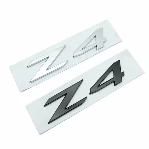 3d ABS Chrome Black Z4 Logo Letters Car Rear Trunk Emblem Badge Decal For Z4 E85 E89 Z4 Sticker Acce