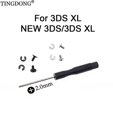For NEW3DS/NEW3DS XL/3DS XL Battery Back Cover Screw Shell Set with Tool Mount for Secure Repair - G