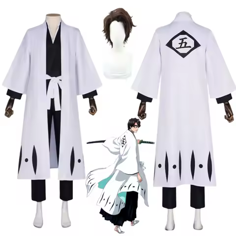 Halloween 2025 Anime Bleach Aizen Sousuke Cosplay Costume Wig Sets Bleach Thousand Year Blood War Go