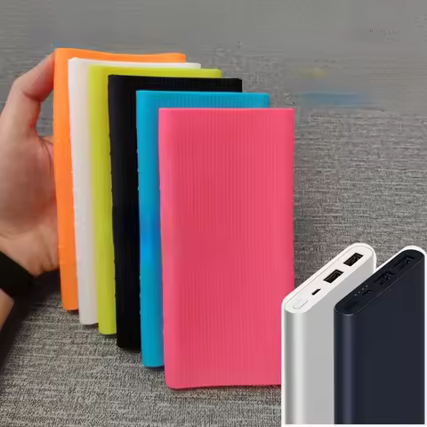 Silicone Protector Case Cover for Xiaomi Mi Power Bank 2 10000 mAh Case Dual USB 10000 MAh Skin Shel