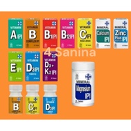 Vitamin Ipi B12, AB1, B Complex, D3+K2,E Mineral, Zinc Calcium Magnesium IpI Vitamin C