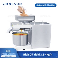 ZONESUN ZS-ZY22A Automatic Oil Press Machine 3.5-4kg/h High Yield Cold & Hot Oil Extractor Stainless