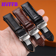 HVFFB Leather Curved End Watch Strap For Tissot Watch Strap 1853 Couturier T035627A T035407A T035439 Men's Strap 22Mm 23Mm 24Mm RTHBF