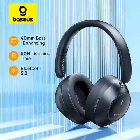 Baseus Bass 30 Max Wireless Headset Bluetooth 5.3 Over Headphones Bass-Enhancing 40mm Diaphragm Ultr