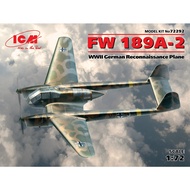 ICM Model Airplane 1/72 ICM-72292 FW 189A-2 WWII German Reconnaissance Plane