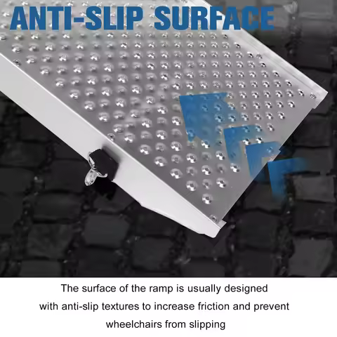 2Pcs Bike Ramp Folding Anti-Slip Loading Ramp with Handle Truck Ramp for Pickup Trucks Dirt Bikes Mo