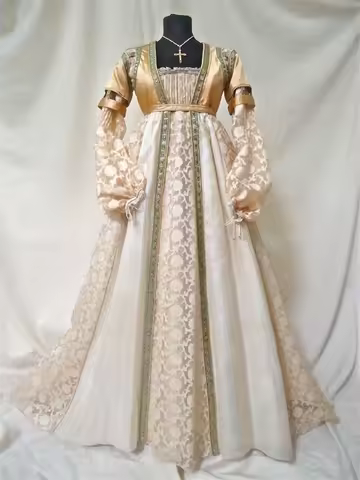 Italian Renaissance Borgia Cosplay Costume Tudor Queen Elizabethan Medieval Vintage Duchess Royal Co
