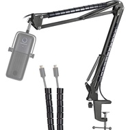 Mic Boom Arm Compatible with Elgato Wave:3 Microphone, Professional Adjustable Scissor Microphone St