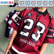 DGGMXR8Y9P-OVERSIZED T Shirt NFL MAROON Quick Drying Breathable Casual Sportwear T Shirt