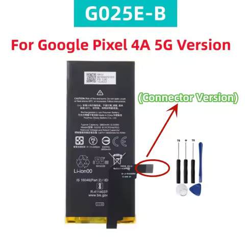 G025E-B for Pixel 4A 5G Phone Replacement Battery For HTC Google Pixel 4A 5G Batteries+free tools