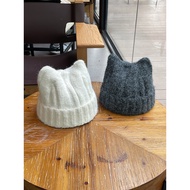 winter hat winter hat for women Autumn and Winter Cute Cat Ear Wool Hat Women's Needle Guapi Hat Men