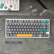 Laboratory Keycaps Gray PBT Dye-sub Cherry profile keycaps set for ANSI ISO Alice Mechanical Keyboar
