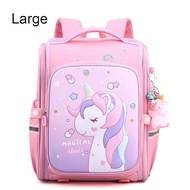 LORDWEY New Girl School Bags Child Pink Unicorn Printing Backpacks Kindergarten Student Cute Girls C