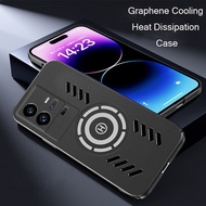 Graphene làm mát Ốp điện thoại cho Vivo iqoo 11 Pro iqoo11 tản nhiệt trường hợp từ Mờ cứng vỏ lưng c